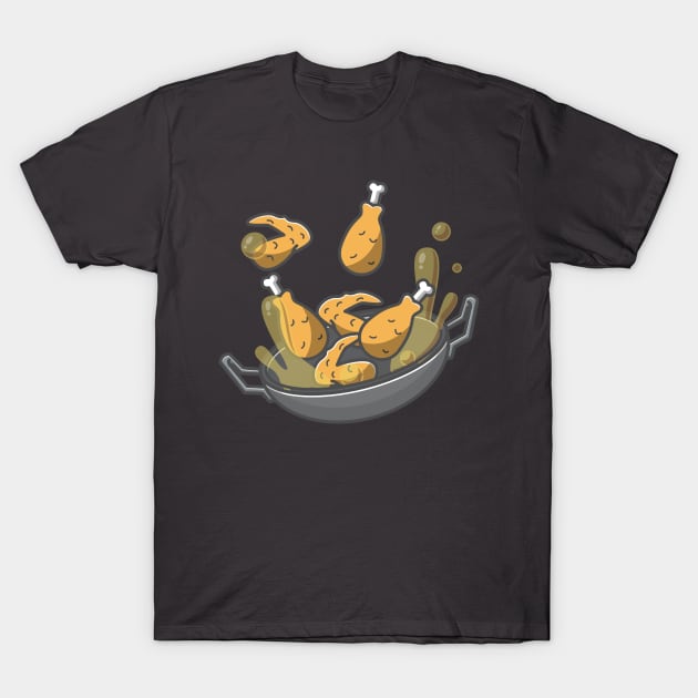 FRYING CHICKEN T-Shirt by fflat hds